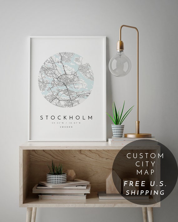 City Map Print: Custom Location Artwork (Matte Fine Art Paper)