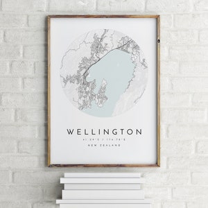 Carte de Wellington, Wellington, Nouvelle-Zélande, carte de la ville, carte de la ville natale, impression de Wellington, art mural, carte affiche, art de la carte minimaliste, mapologiste