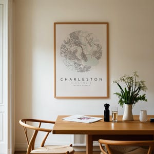 Charleston Wall Art Print: Modern City Map (8x10 to 24x36 inches) image 8