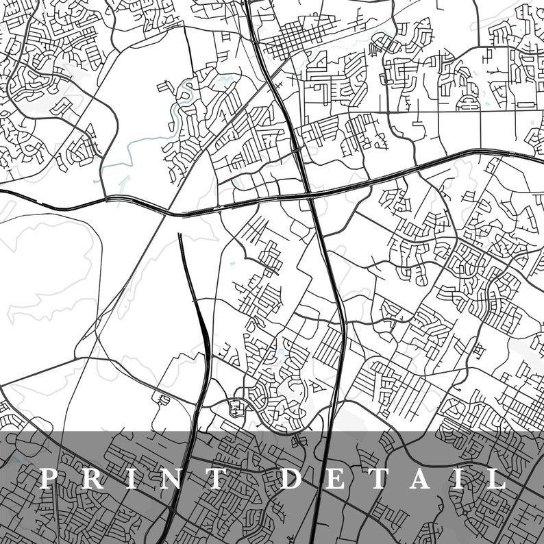 Round Rock Map Round Rock Texas City Map Home Town Map Etsy