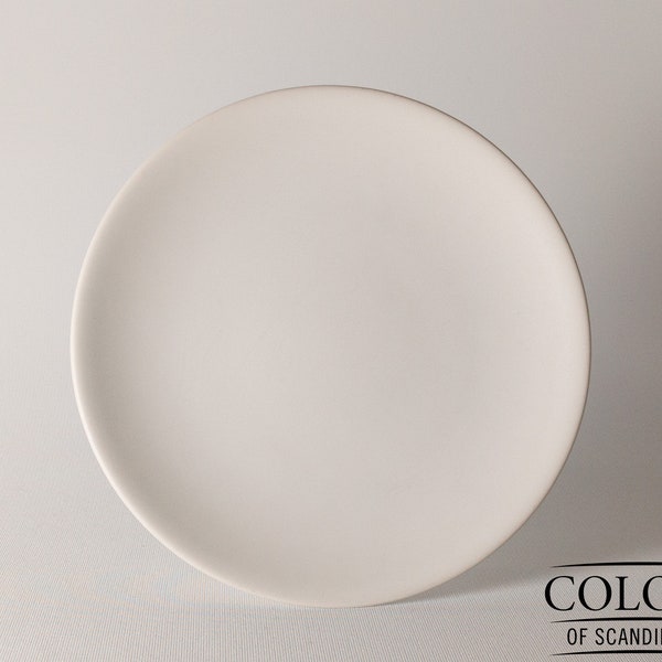 Plato de ensalada Edelweiss (Blanco) - Colección Höganäs - Gres escandinavo vintage