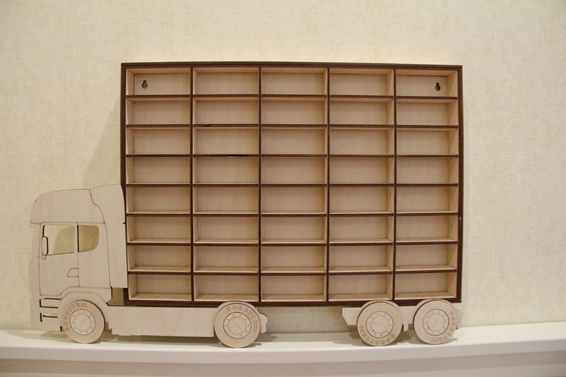 Hot Wheels Boys Wood Truck Display Case Toy Matchbox Storage Etsy