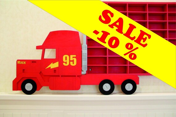 wooden truck hot wheels display case