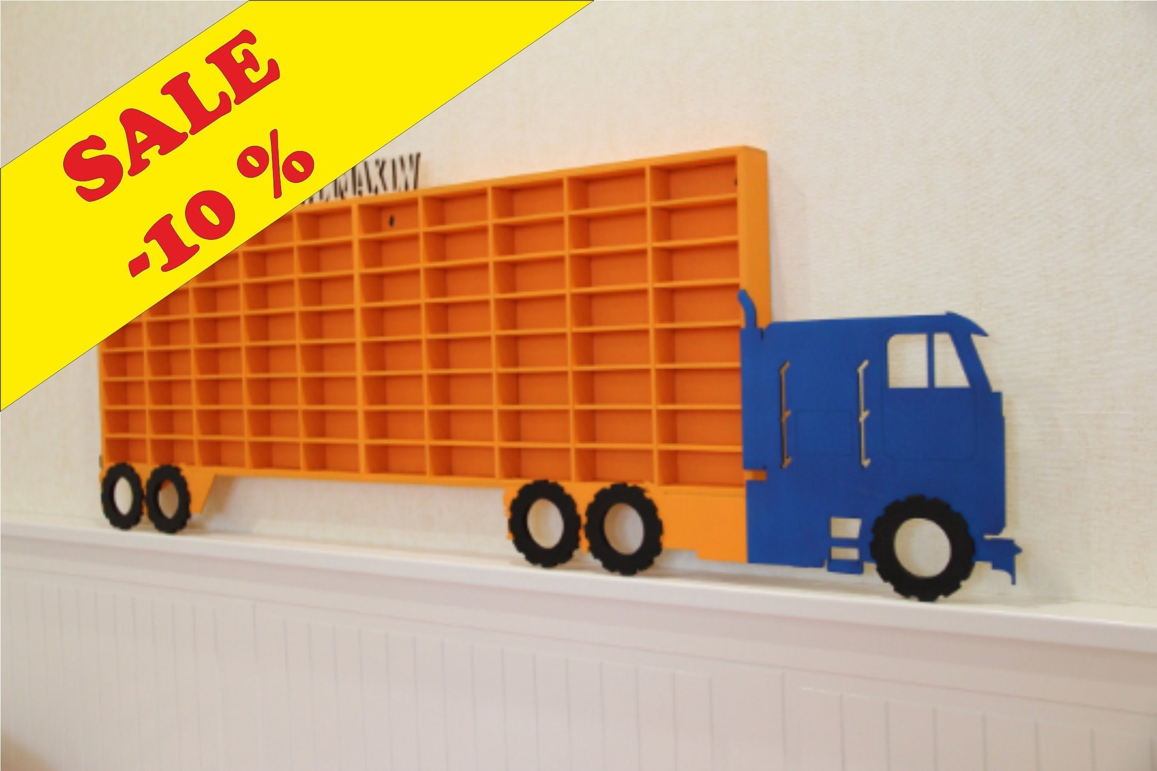 Hot Wheels Boys Wood Truck Display Case Toy Matchbox Storage Etsy