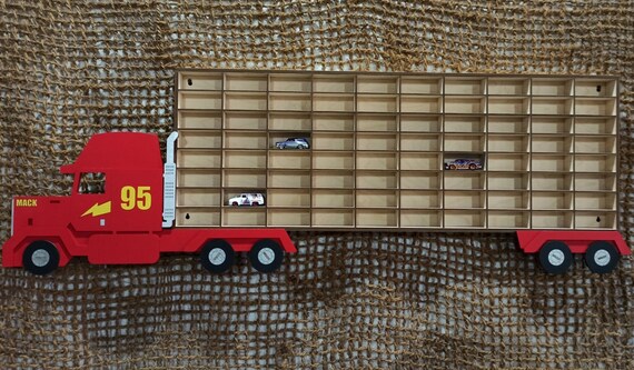 wooden truck hot wheels display case