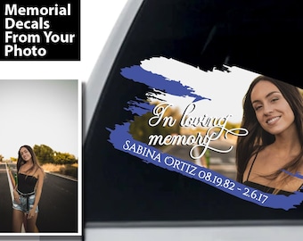 Loss of Loved One Memorial Car Sticker In Loving Memory Personalized Decal In Memory Of Custom Picture Custom Photo Memorial