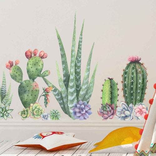 Cactus Wall Decals / Wall Stickers / Nursery Wall Decor / Baby - Etsy