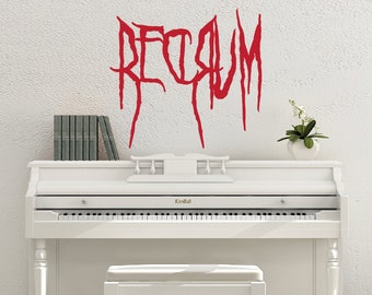 REDRUM Halloween Party Decoration Wall Decal Halloween Decor Creepy Bloody Writing on the Wall Reusable Wall Stickers Creepy