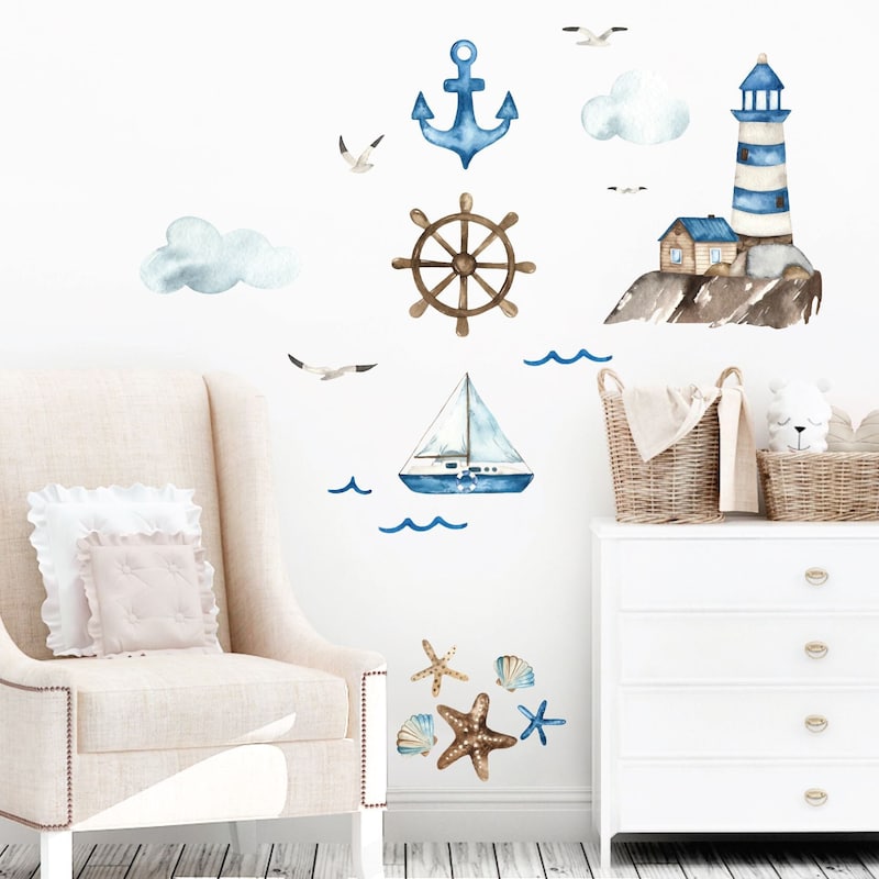 Coastal Wall Decal - Etsy