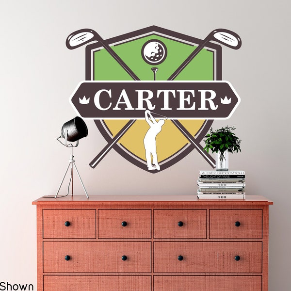 Golf Wall Decals Custom Removable Wall Decals Sports Room Wallpaper Sports Theme Boy Teen Tween Apartment Decor Rental Dorm