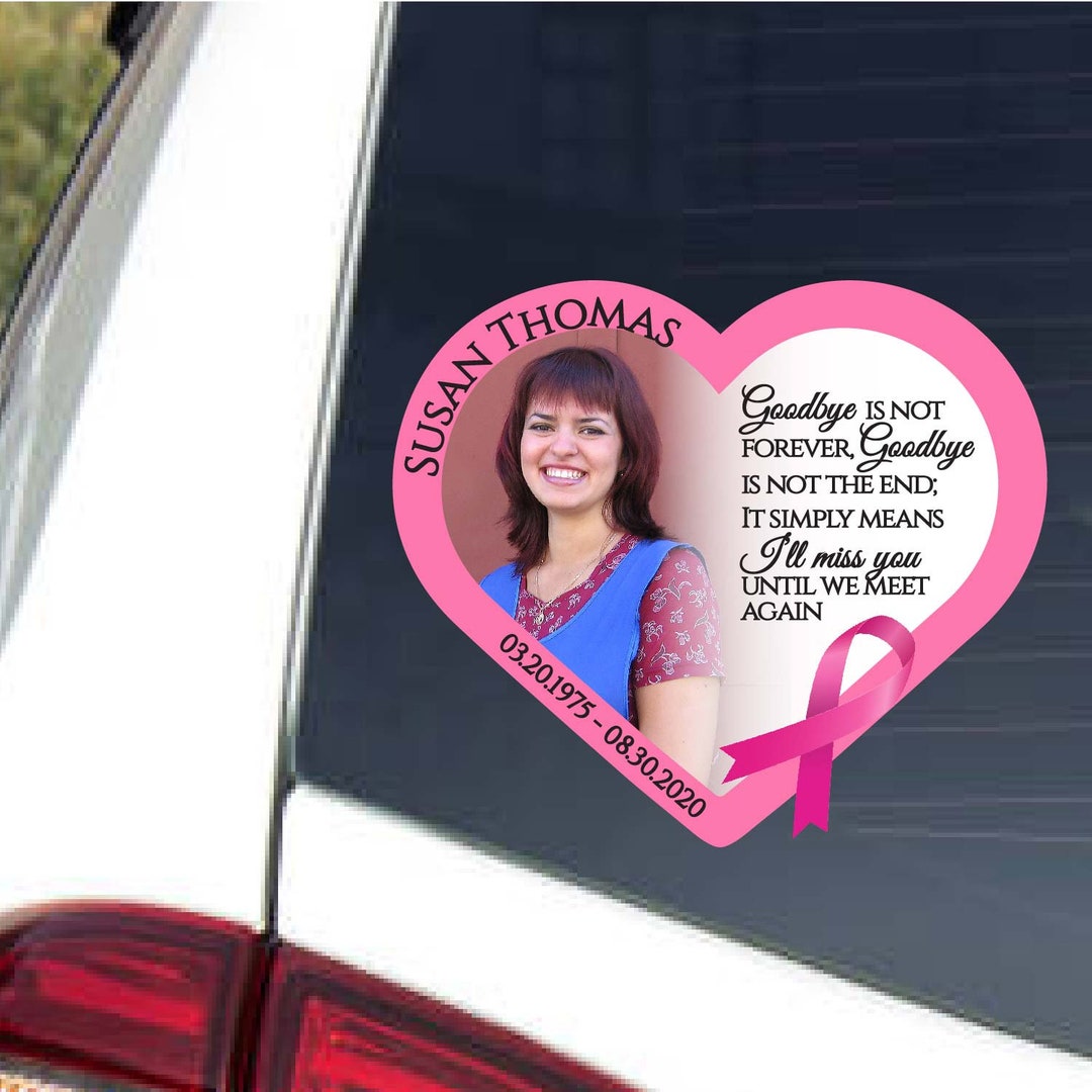 In Loving Memory Car Sticker Loss of Loved One Awareness Ribbon Color
