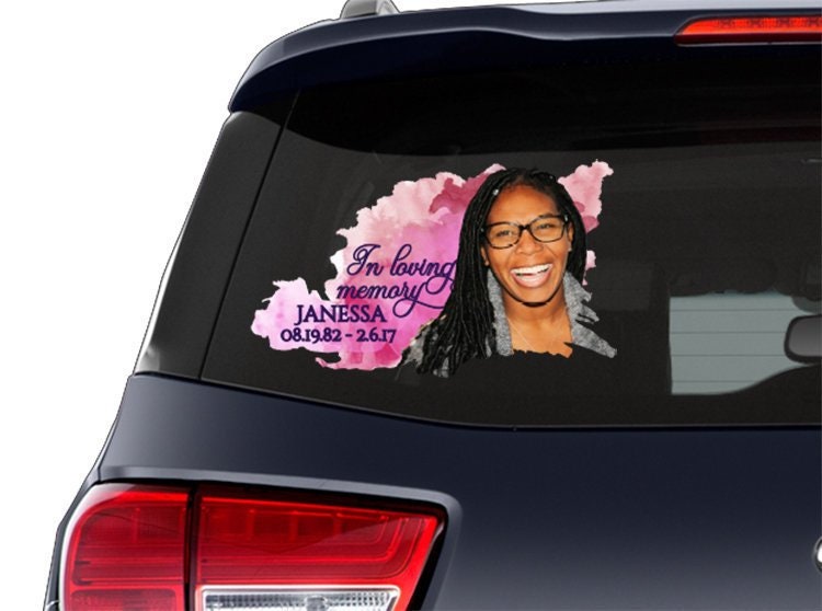 Loss of Loved One Car Sticker In Loving Memory Watercolor Personalize…