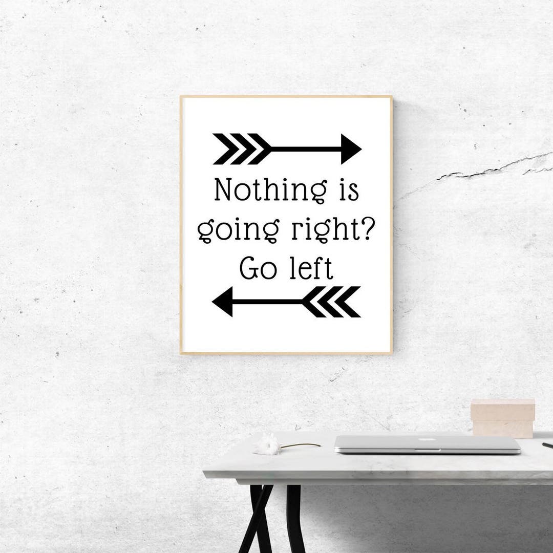 Funny Quote Wall Decor. PDF and JPG. Nothing is Going Right. Printable