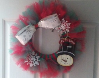 Snowman Sleigh Wreath