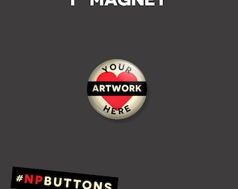 Personalized 1" Button Magnet: Custom Design & Text