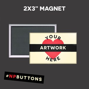 Personalized 2x3" Rectangle Magnet: Custom Design & Text