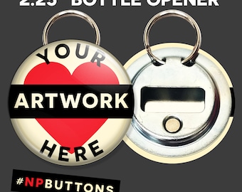 Custom 2.25" Bottle Opener Keychain: Personalized Design & Text