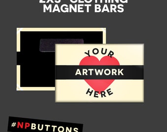 Custom Clothing Magnet Bar: Personalized 2x3" Design