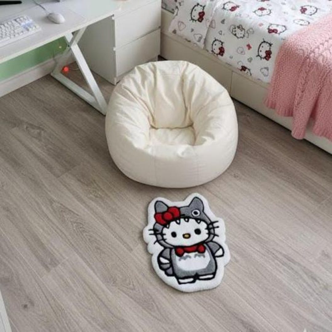 Anime Kawaii Cat Rug – Cute Character Tufted Rug for Bedroom Decor ...