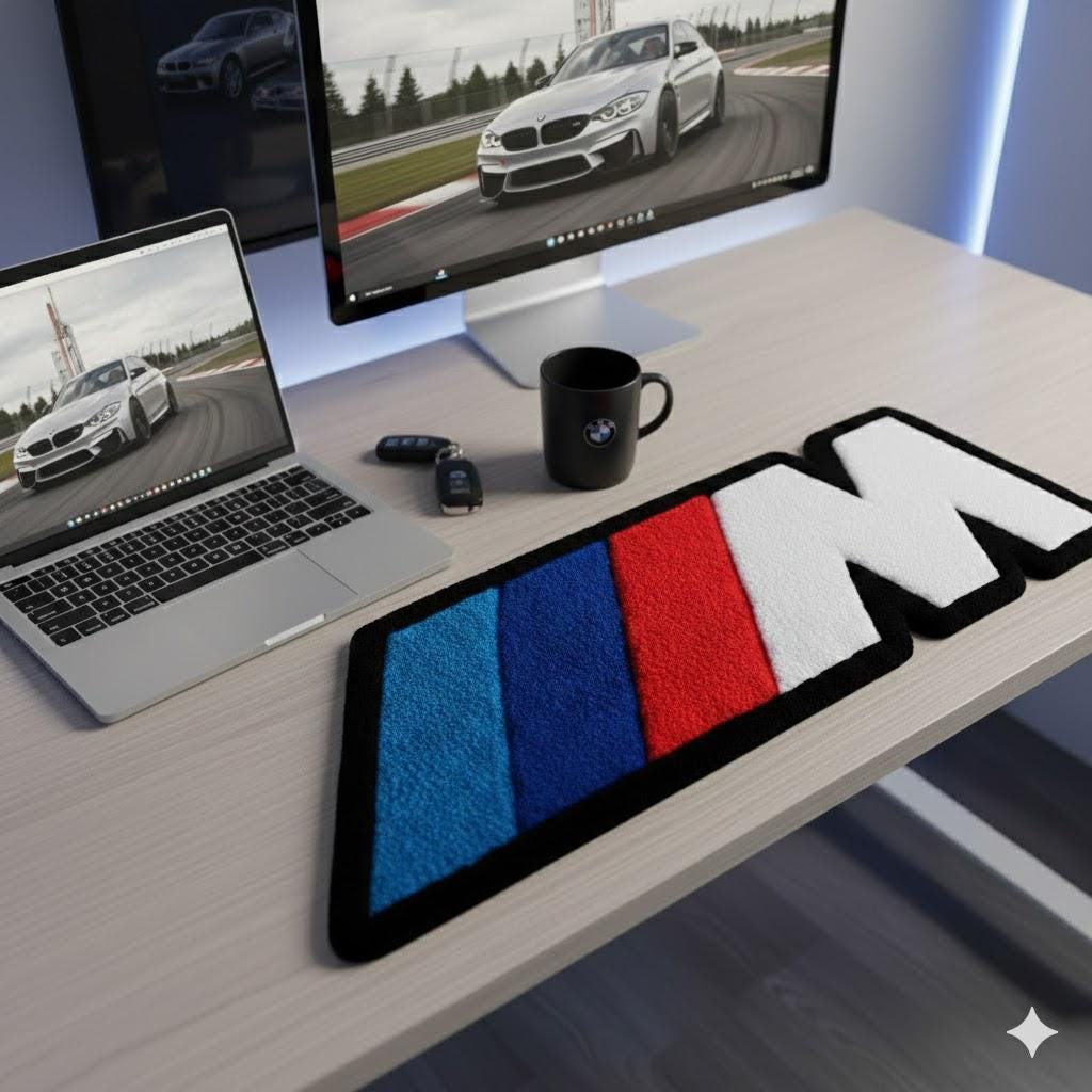 BMW Desk Rug – Small Tufted Keyboard Mat for Car Lovers | Custom BMW ...