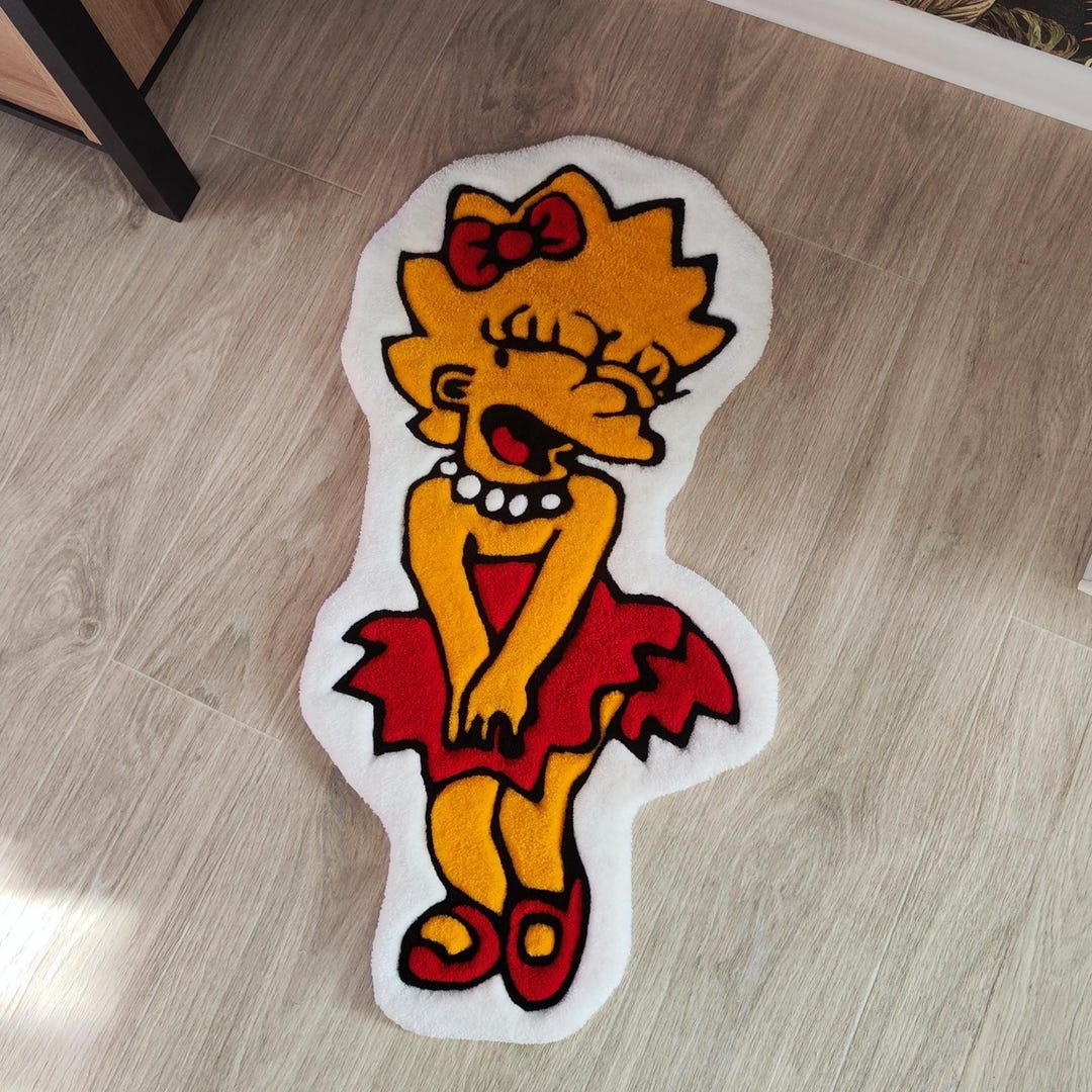 Baby Lisa Rug Cartoon Lisa Rug for Kids Room, Fun Tufted Carpet, Unique Floor Decor ...