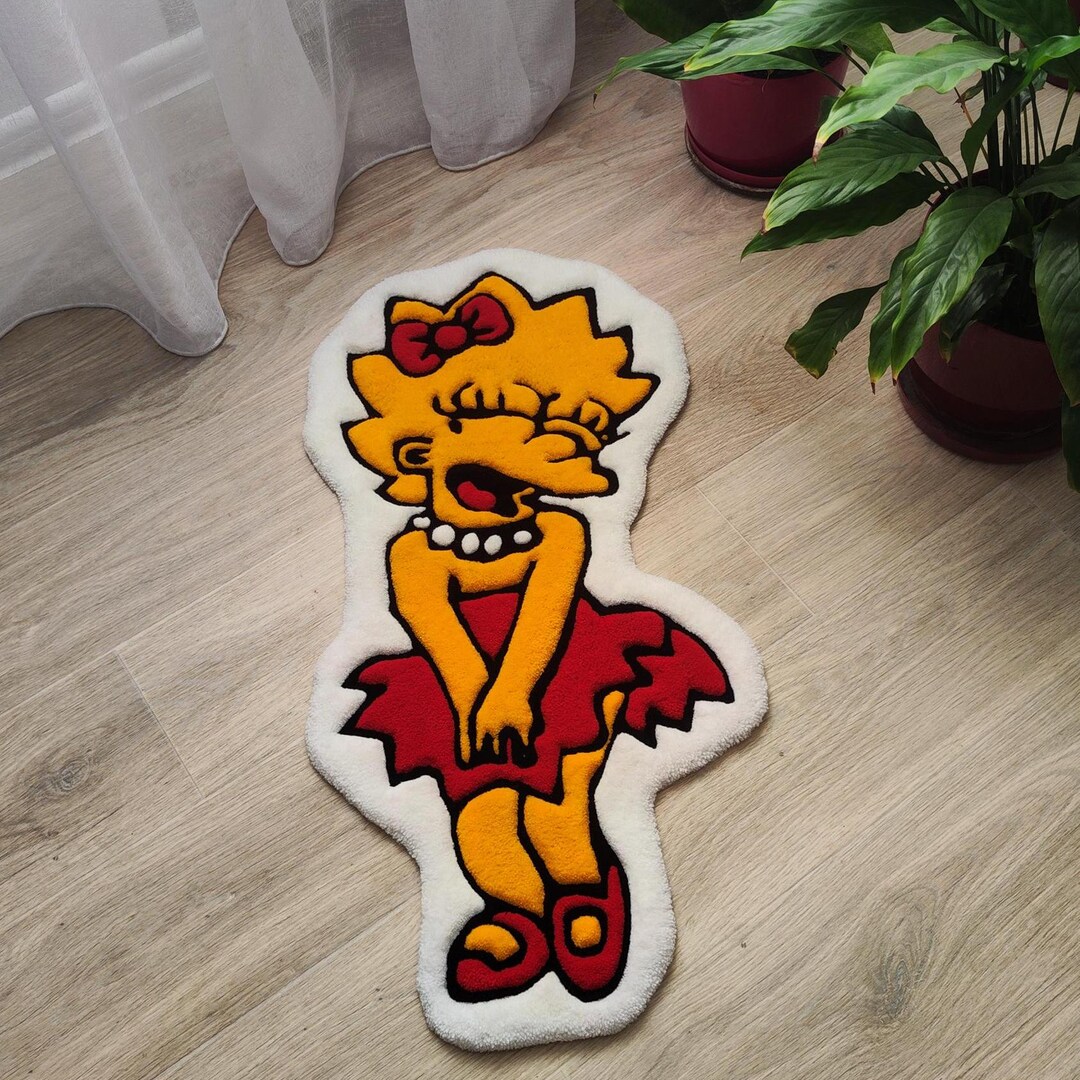 Cartoon Comic Rug – Large Hand Tufted Art Rug for Living Room, Bold ...