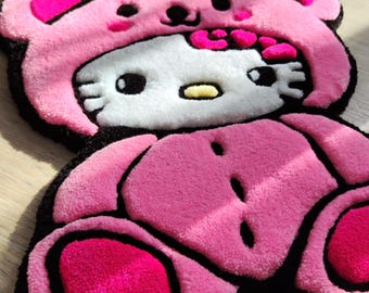 Cool Funky Cartoon Rug – Pink Character Style Floor Decor for Girls & Teens | Y2K Aesthetic Room Rug