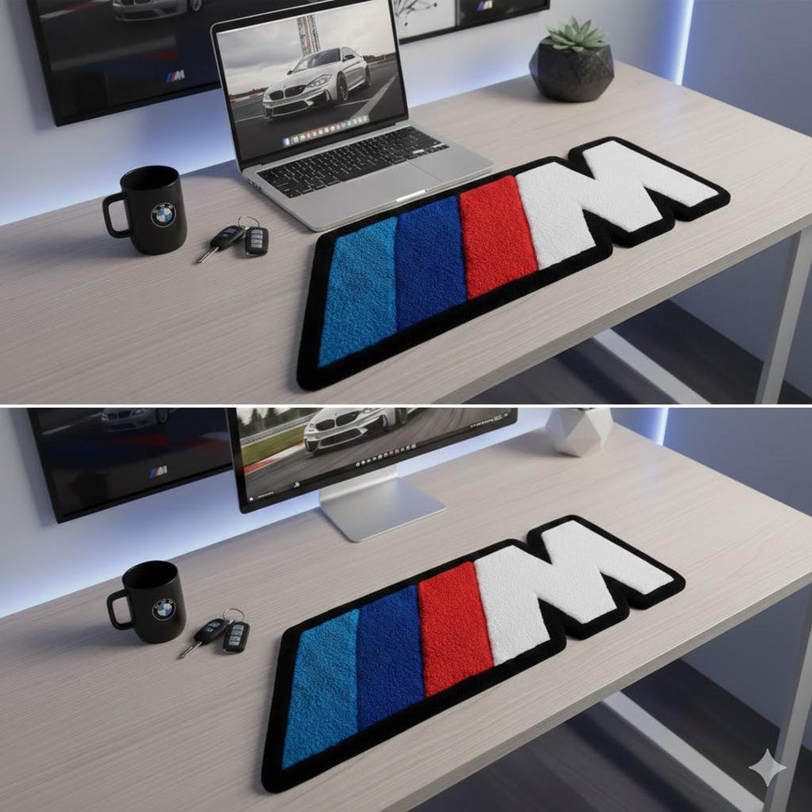 BMW Desk Rug – Small Tufted Keyboard Mat for Car Lovers | Custom BMW ...