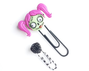 Undead girl planner paperclip set