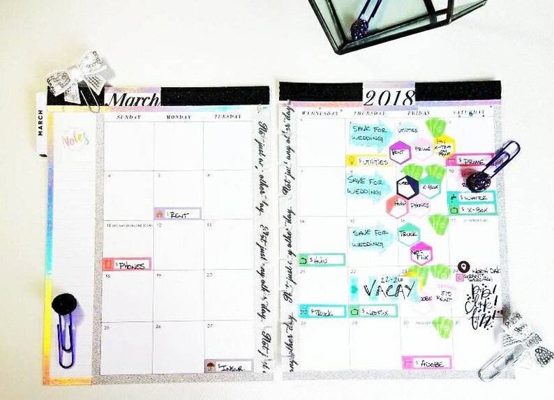 Monthly Planner Decorating Etsy