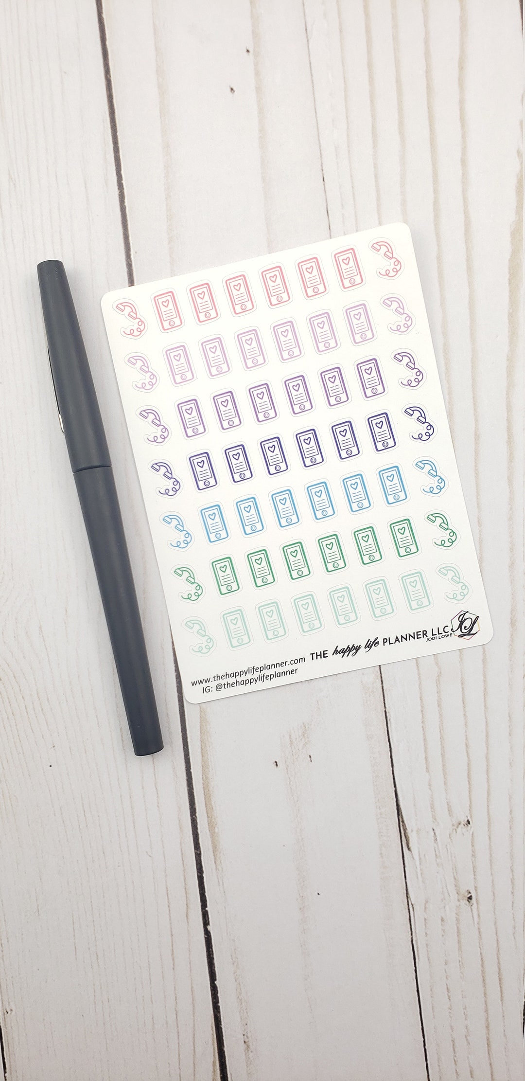 Call List Sticker Cell Phone or Phone Call Planner Stickers, Phone Stickers, Planner ...