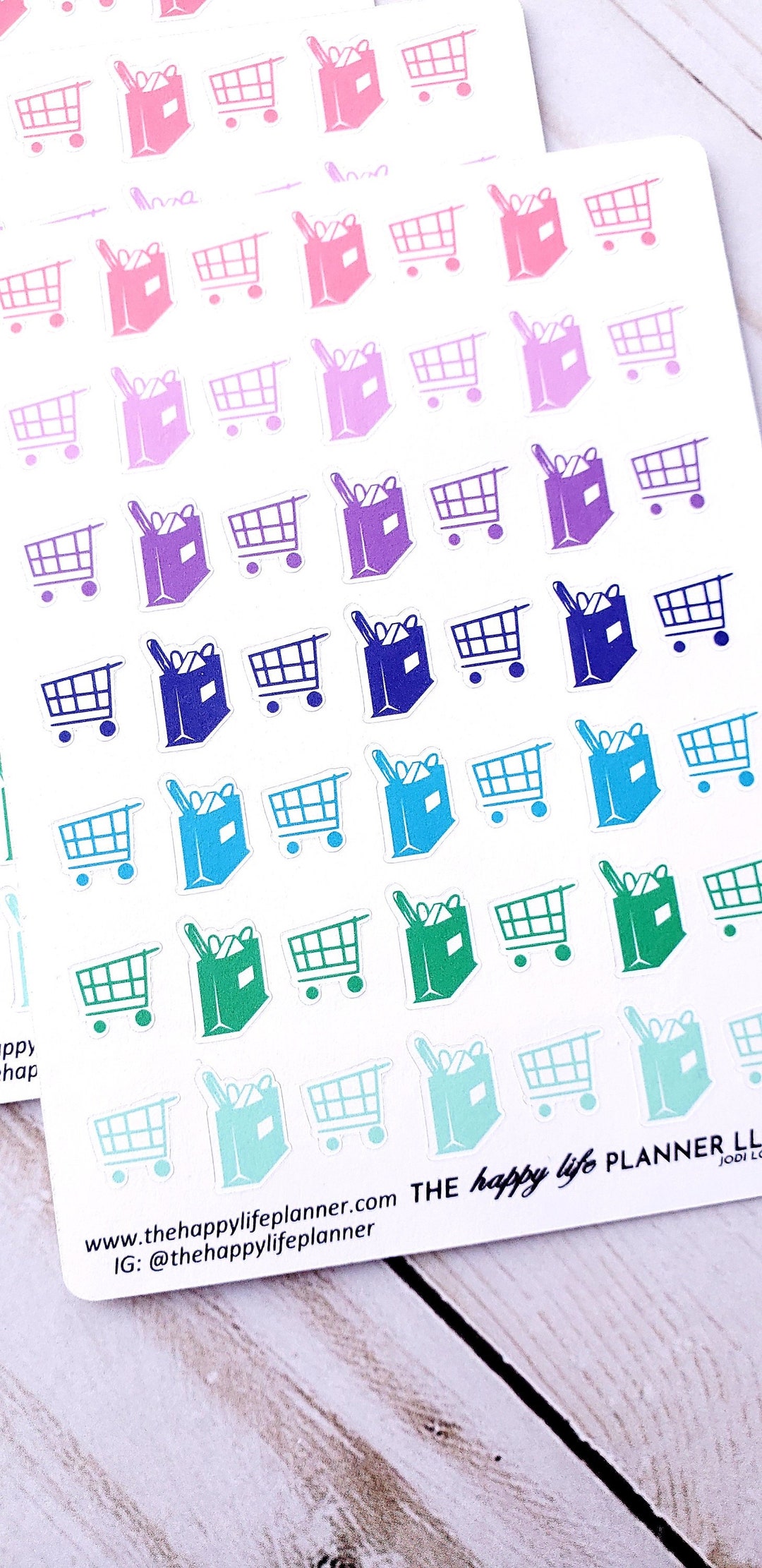 Grocery Shopping Planner Stickers, Shopping Stickers, Planner Stickers ...