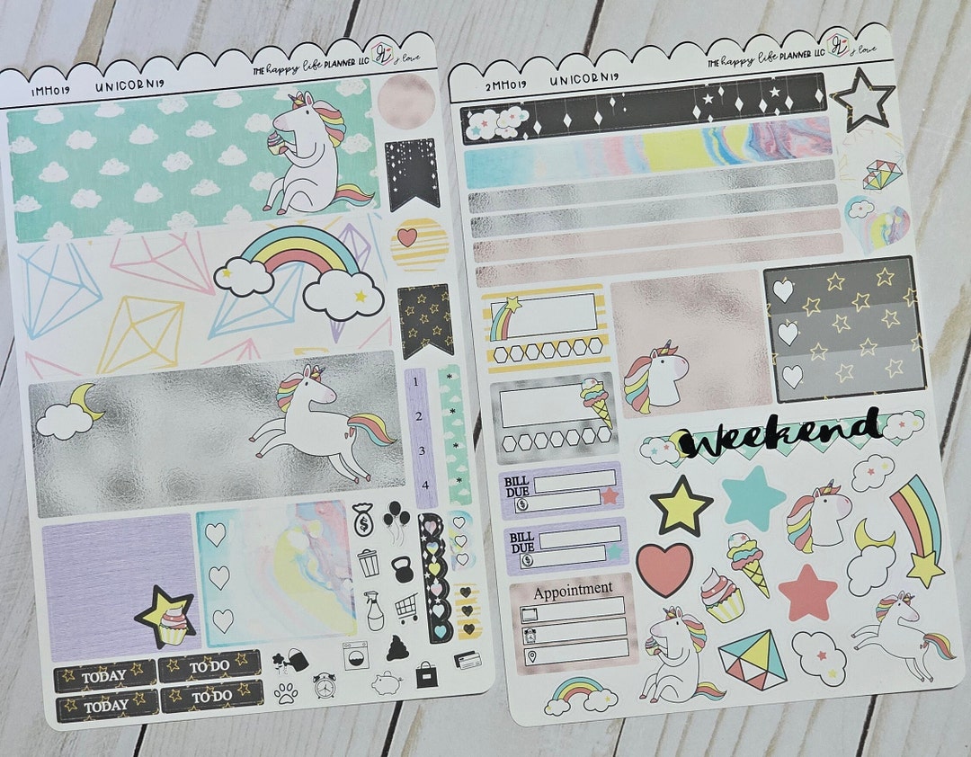 MINI Weekly Planner Sticker Kit, MINI Happy Planner Sticker Kit ...