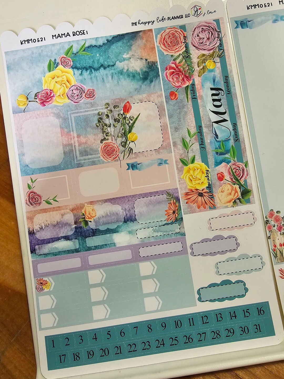 MAY MINI Monthly Planner Sticker Kit, MINI Happy Planner Sticker Kit ...