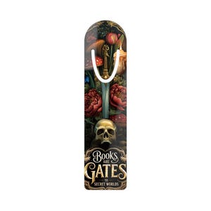 Gothic Metal Bookmark - &#39;Books are Gates to Secret Worlds&#39; Design, Unique Reading Gift, Book Lover Accessory, Literary Decor, Reader&#39;s [...]