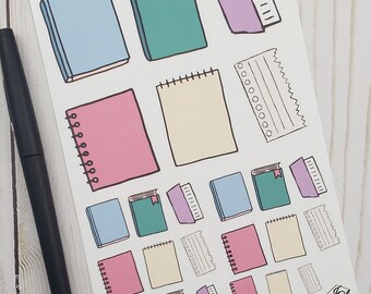 Anteckningsböcker Planner Stickers, Glada Planner Stickers, Planner stickers, klistermärkeskit, anteckningar, anteckningsklistermärken