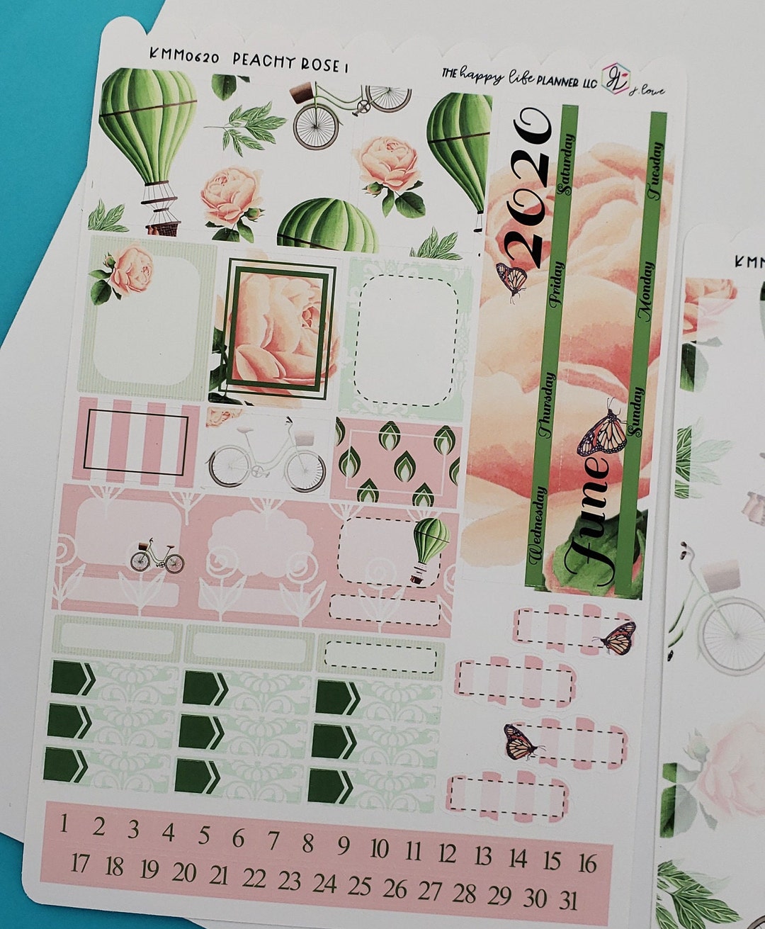 JUNE MINI Monthly Planner Sticker Kit, MINI Happy Planner Sticker Kit ...