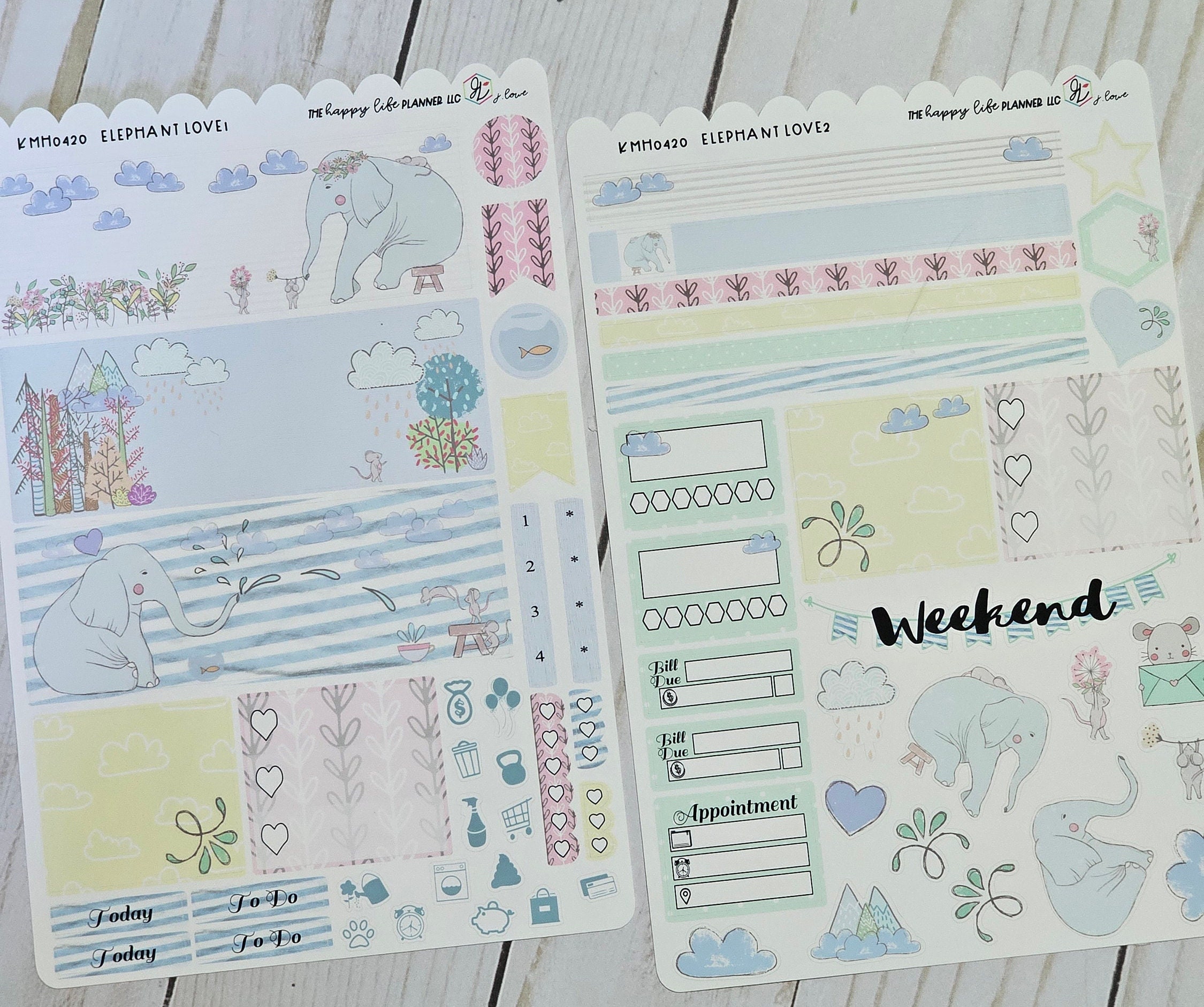 MINI Weekly Planner Sticker Kit, MINI Happy Planner Sticker Kit ...