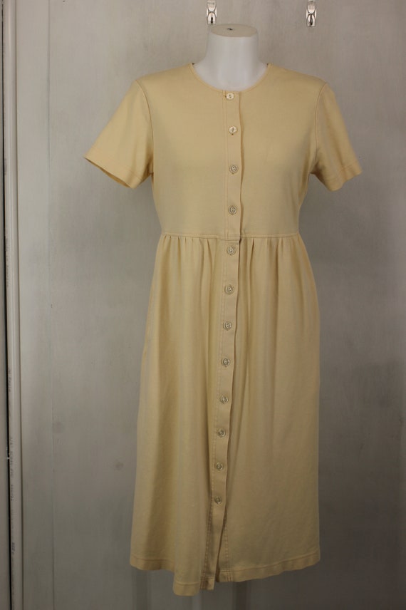 TALBOTS Women's Cotton DRESS Size SP Color Pastel… - image 2