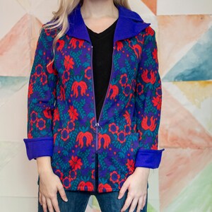 1970s Knit Floral Jacket by Joyce