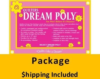 P4THPK Dream Poly Select Batting (Package, Throw 60 in x 60 in) shipping included*