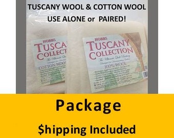 WCWTW Hobbs Tuscany Cotton & Wool Batting (Package, Twin (2)) shipping included