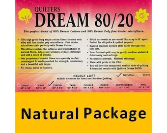 ENDPK Dream 80/20 Blend Natural Batting (Package, Double 96 in x 93 in) shipping included*