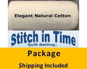 ENC96 Elegant Natural Cotton Batting (Package, Queen 96 in x 108 in) shipping included*