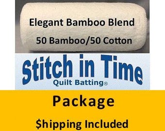 Elegant Bamboo Cotton Blend Quilt Batting, King Size (120x120 in.)