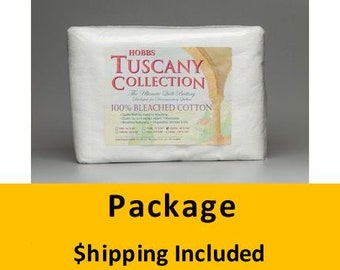 TB72 Hobbs Tuscany Bleached Cotton (Package, Twin 72 in. x 96 in.) shipping included*