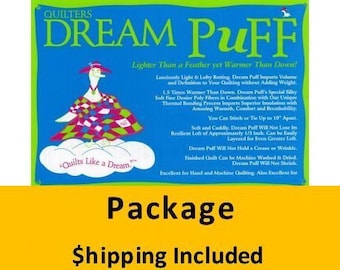 PUFFTHPK Dream Puff Poly Batting (Package, Throw 60 in x 60 in) shipping included*