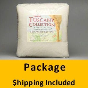 TW60 Hobbs Tuscany Washable 100% Wool Batting (Package, Throw 60 in x 60 in) shipping included*