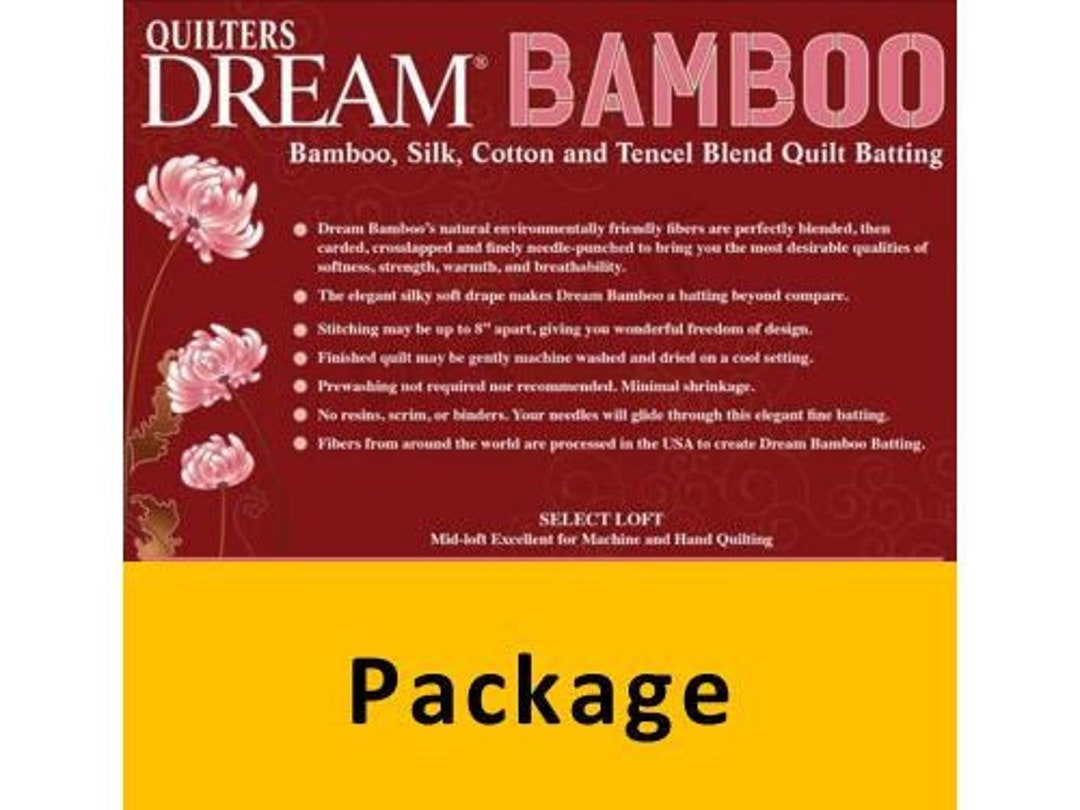 OTWPK Dream Bamboo Batting package, Twin 93 in X 72 In Shipping Included 