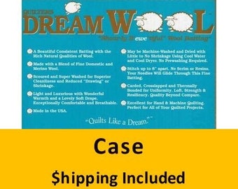 WOOLTH Dream Wool Batting (Case(8), Throw 60 in x 60 in) shipping included*